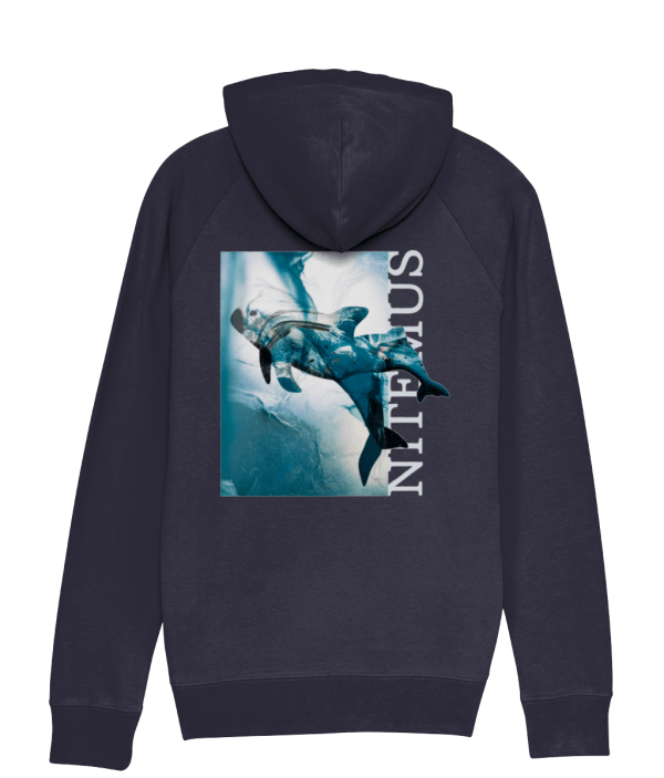NITEMUS - Unisex - Raglan Sleeves Hoodie - Blue Vaquitas - French Navy – from size S to size 2XL