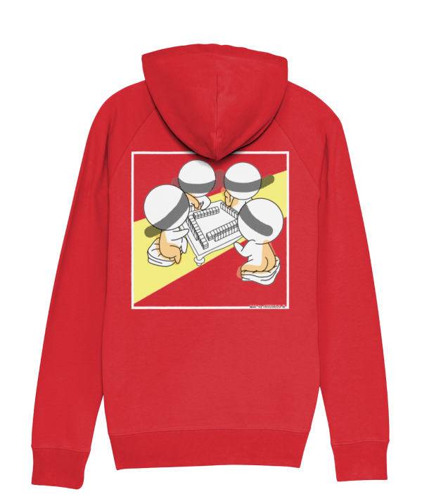 NITEMUS - Unisex - Raglan Sleeves Hoodie - QF 4 - Red – from size S to size 2XL