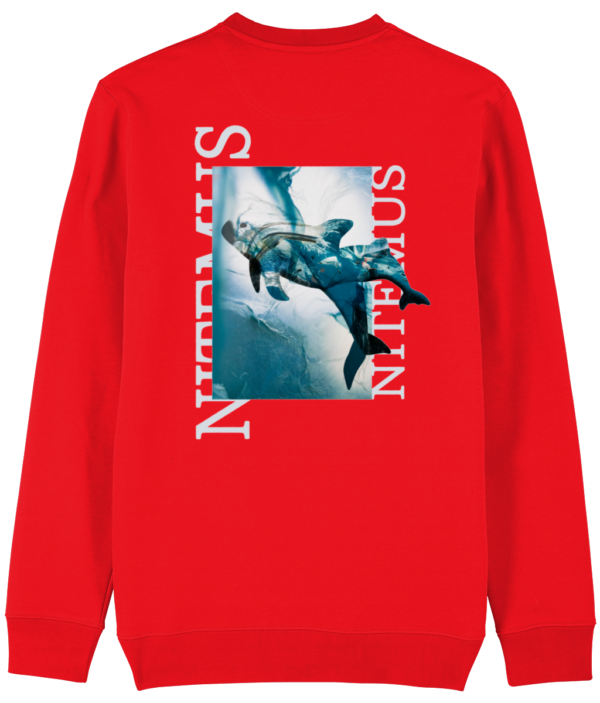 NITEMUS – Unisex – Sweatshirt – Blue Vaquitas – Bright Red – from size 2XS to size 4XL