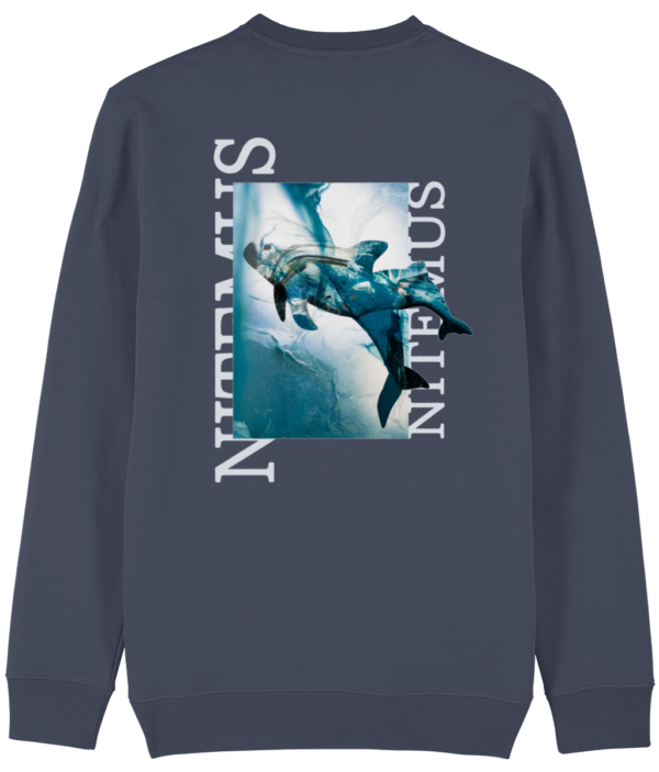 NITEMUS – Unisex – Sweatshirt – Blue Vaquitas – India Ink Grey – from size 2XS to size 4XL