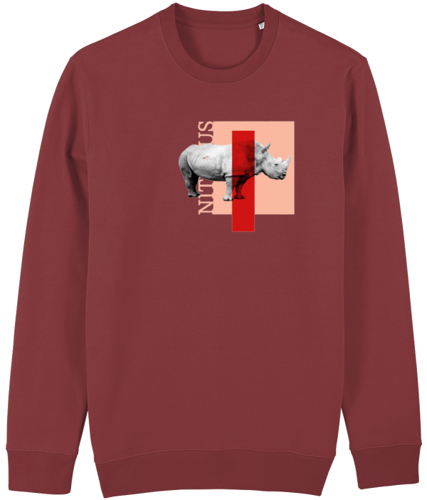 NITEMUS – Unisex – Sweatshirt – White Rhino – Red Earth – from size 2XS to size 4XL