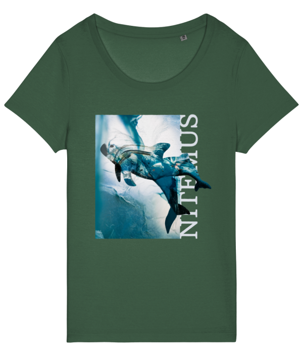 NITEMUS – Woman – T-shirt – Blue Vaquitas – Bottle Green - from size XS to size 2XL