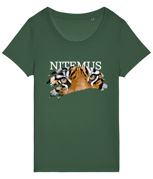 NITEMUS – Woman – T-shirt – Sunda Tiger – Bottle Green - from size XS to size 2XL
