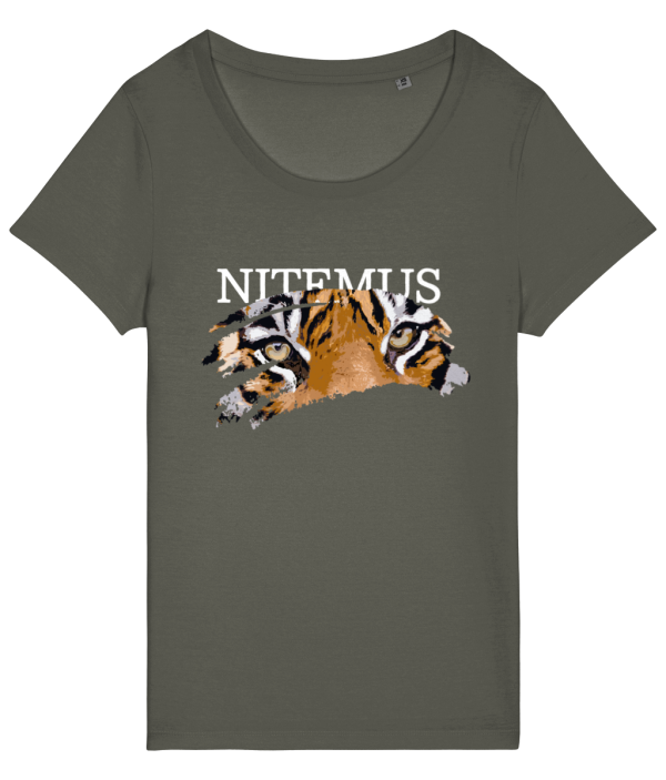 NITEMUS – Woman – T-shirt – Sunda Tiger – Khaki - from size XS to size 2XL