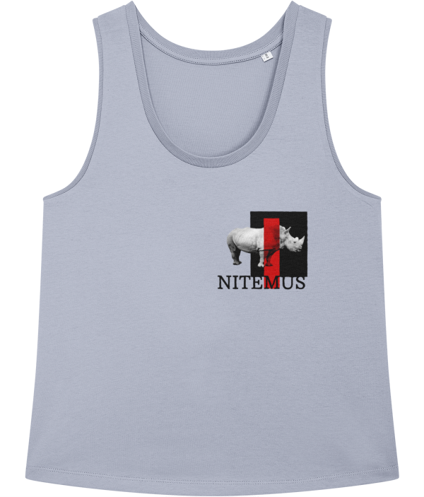 NITEMUS - Woman - Tank top - White Rhino - Serene Blue – from size XS to size2XL