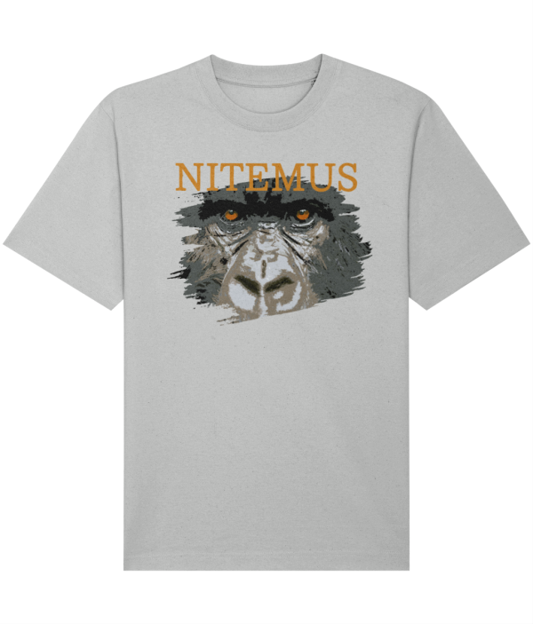 NITEMUS – Unisex - Heavy T-shirt - Cross River Gorilla - Heather Grey - from size 2XS to size 3XL