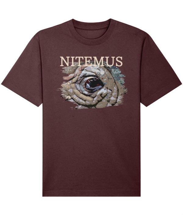 NITEMUS – Unisex - Heavy T-shirt - Sumatran Rhino - Burgundy - from size 2XS to size 3XL