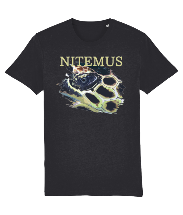 NITEMUS - Unisex - Vintage T-shirt - Hawksbill Sea Turtle - G. Dyed Aged India Ink Grey – from size XS to size 2XL