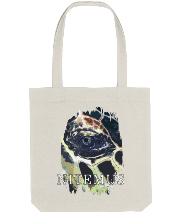 NITEMUS - Bevel Tote Bag - Hawksbill Sea Turtle – Natural – 39X37cm