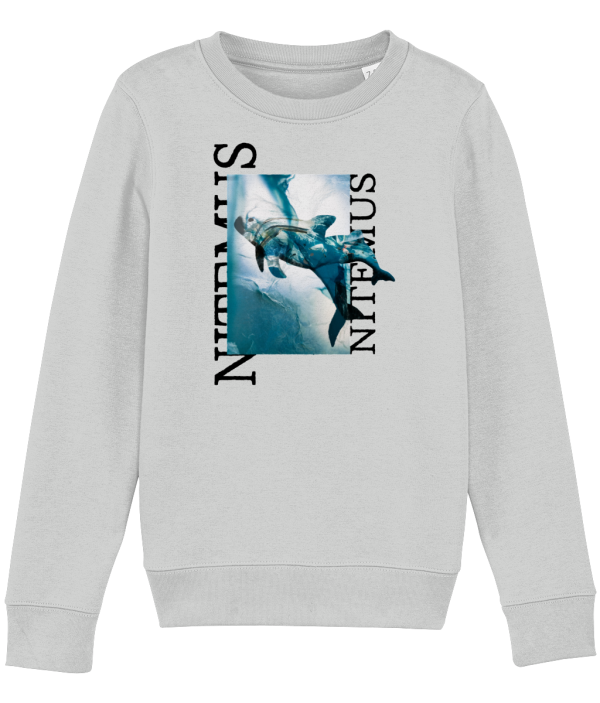 NITEMUS - Kids – Sweatshirt – Blue Vaquitas – Heather Grey – from 3 years old to 14 years old