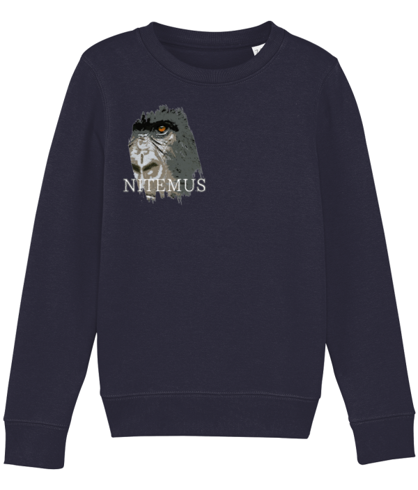 NITEMUS - Kids – Sweatshirt – Cross River Gorilla – French Navy – from 3 years old to 14 years old