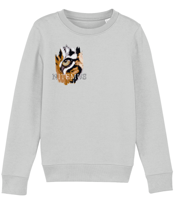 NITEMUS - Kids – Sweatshirt – Sunda Tiger – Heather Grey – from 3 years old to 14 years old