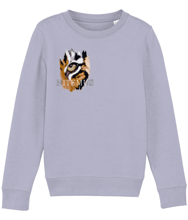 NITEMUS - Kids – Sweatshirt – Sunda Tiger – Lavender – from 3 years old to 14 years old
