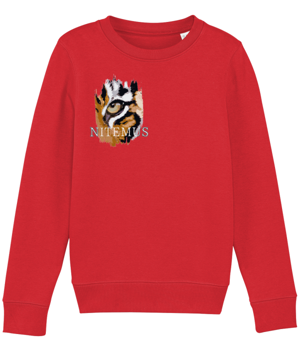 NITEMUS - Kids – Sweatshirt – Sunda Tiger – Red – from 3 years old to 14 years old