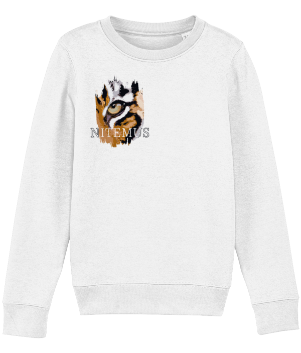 NITEMUS - Kids – Sweatshirt – Sunda Tiger – White – from 3 years old to 14 years old