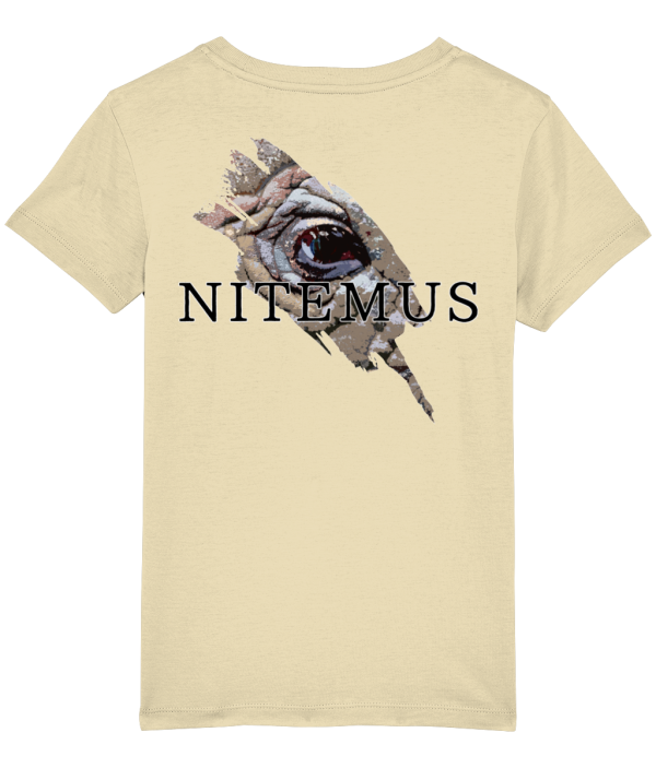 NITEMUS - Kids - T-shirt – Sumatran Rhino - Butter – from 3 years old to 14 years old