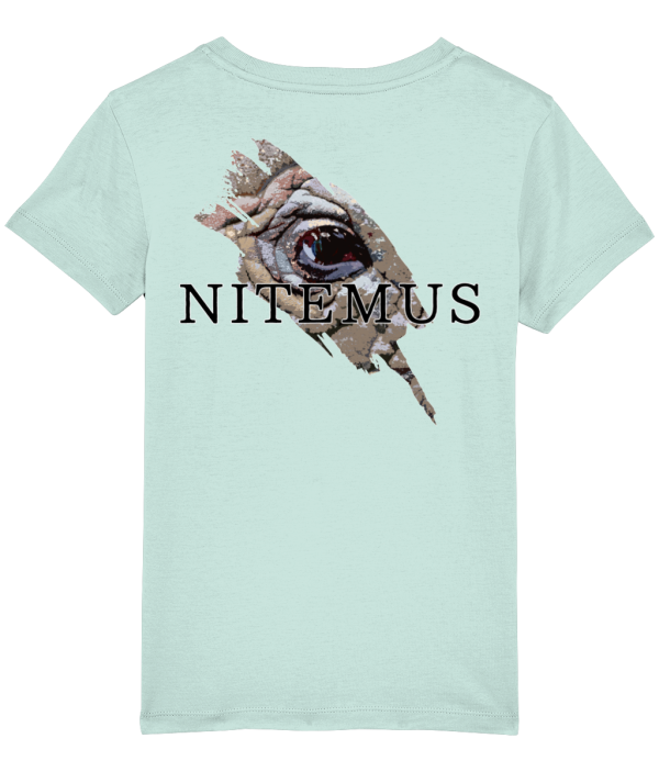 NITEMUS - Kids - T-shirt – Sumatran Rhino - Caribbean Blue – from 3 years old to 14 years old