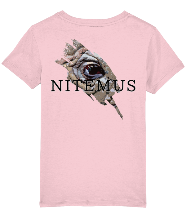 NITEMUS - Kids - T-shirt – Sumatran Rhino - Cotton Pink – from 3 years old to 14 years old