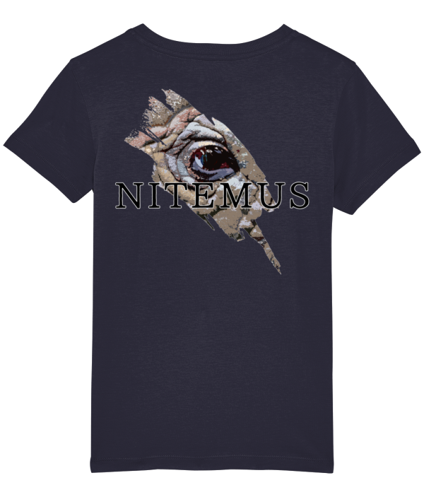 NITEMUS - Kids - T-shirt – Sumatran Rhino - French Navy – from 3 years old to 14 years old