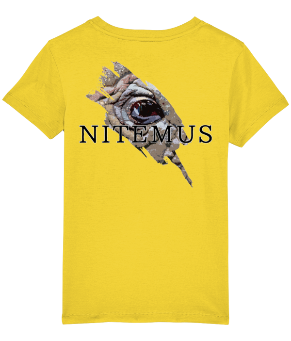 NITEMUS - Kids - T-shirt – Sumatran Rhino - Golden Yellow – from 3 years old to 14 years old