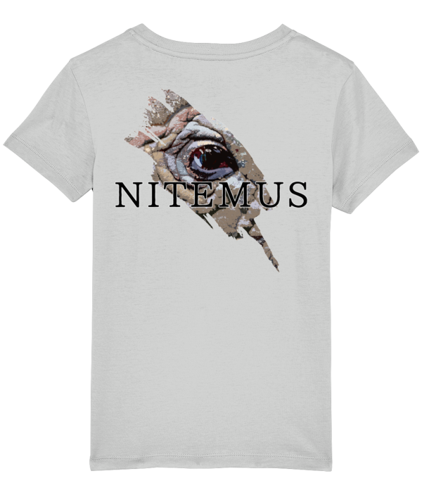 NITEMUS - Kids - T-shirt – Sumatran Rhino - Heather Grey – from 3 years old to 14 years old