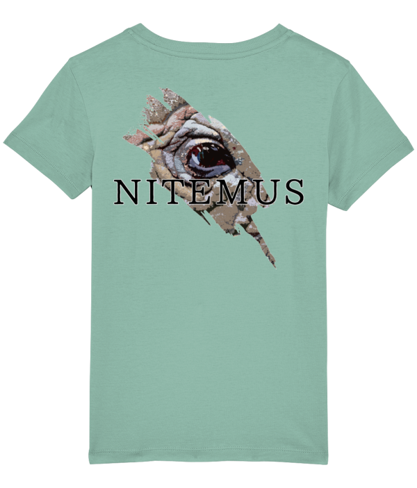 NITEMUS - Kids - T-shirt – Sumatran Rhino - Mid Heather Green – from 3 years old to 14 years old