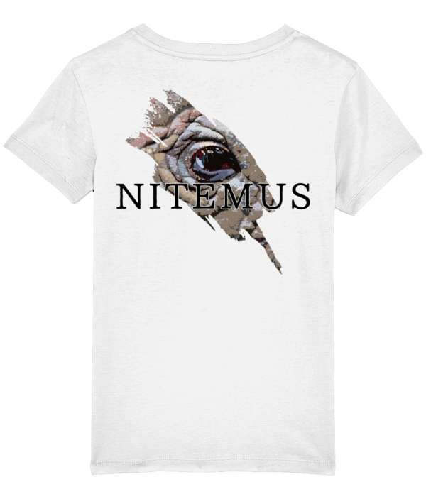 NITEMUS - Kids - T-shirt – Sumatran Rhino - White – from 3 years old to 14 years old