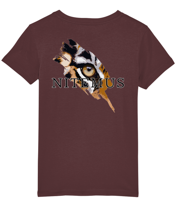 NITEMUS - Kids - T-shirt – Sunda Tiger - Burgundy – from 3 years old to 14 years old