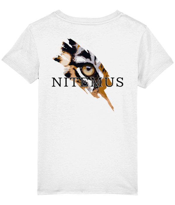 NITEMUS - Kids - T-shirt – Sunda Tiger - White – from 3 years old to 14 years old