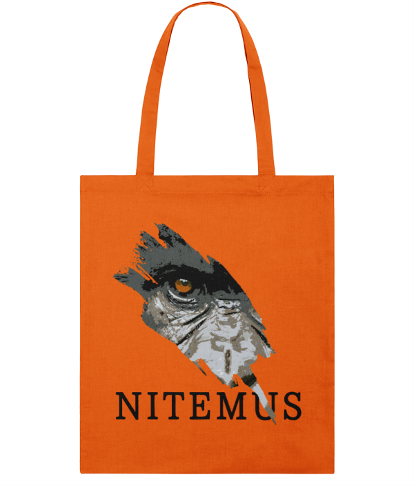 NITEMUS - Squared Tote Bag – Cross River Gorilla – Bright Orange - 42x37cm