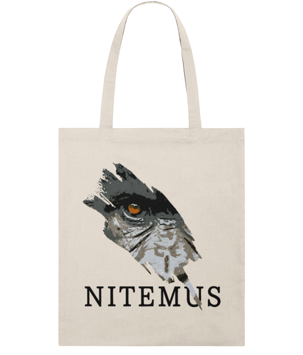 NITEMUS - Squared Tote Bag – Cross River Gorilla – Natural Raw - 42x37cm