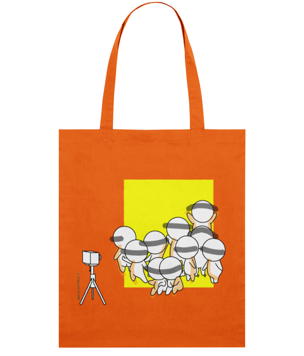 NITEMUS - Squared Tote Bag – QF 10 – Bright Orange - 42x37cm