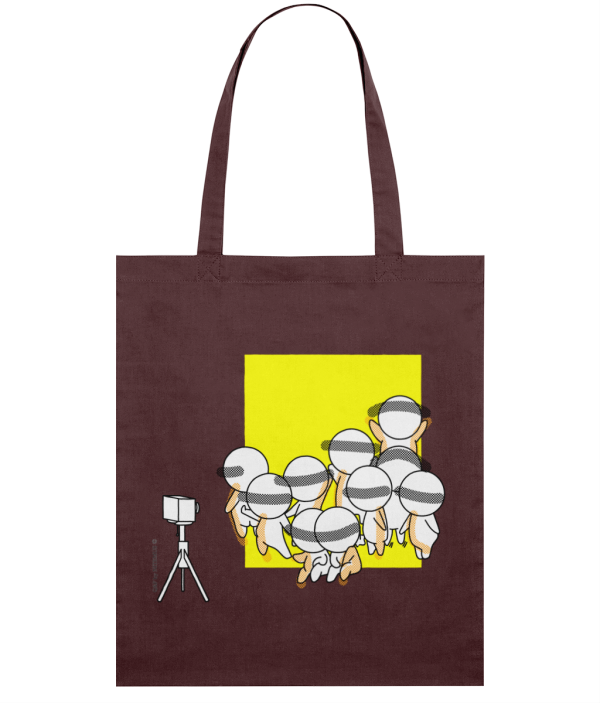 NITEMUS - Squared Tote Bag – QF 10 – Burgundy - 42x37cm
