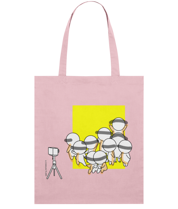 NITEMUS - Squared Tote Bag – QF 10 – Cotton Pink - 42x37cm