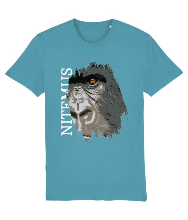 NITEMUS - Unisex T-shirt - Cross River Gorilla – Atlantic Blue – from size 2XS to size 5XL