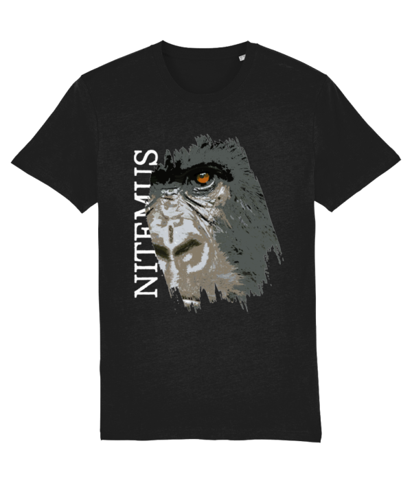 NITEMUS - Unisex T-shirt - Cross River Gorilla – Black – from size 2XS to size 5XL
