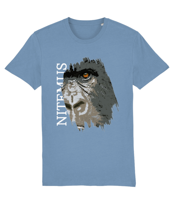 NITEMUS - Unisex T-shirt - Cross River Gorilla – Mid Heather Blue – from size 2XS to size 5XL