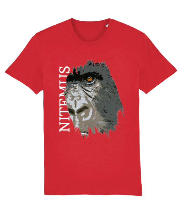 NITEMUS - Unisex T-shirt - Cross River Gorilla – Red – from size 2XS to size 5XL