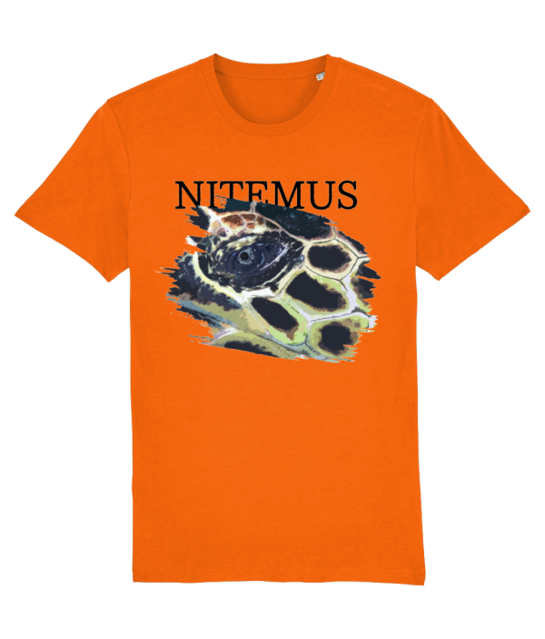 NITEMUS - Unisex T-shirt - Hawksbill Sea Turtle – Bright Orange – from size 2XS to size 5XL
