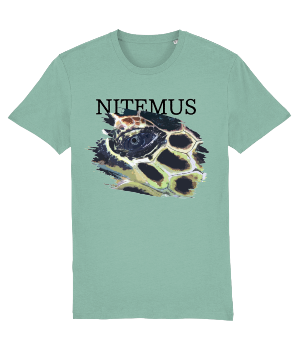 NITEMUS - Unisex T-shirt - Hawksbill Sea Turtle – Mid Heather Green – from size 2XS to size 5XL