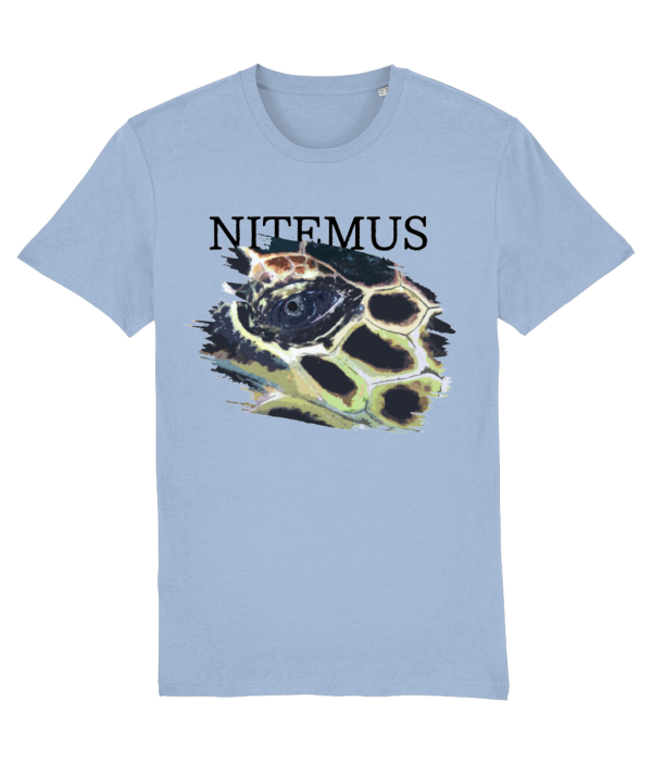 NITEMUS - Unisex T-shirt - Hawksbill Sea Turtle – Sky Blue – from size 2XS to size 5XL