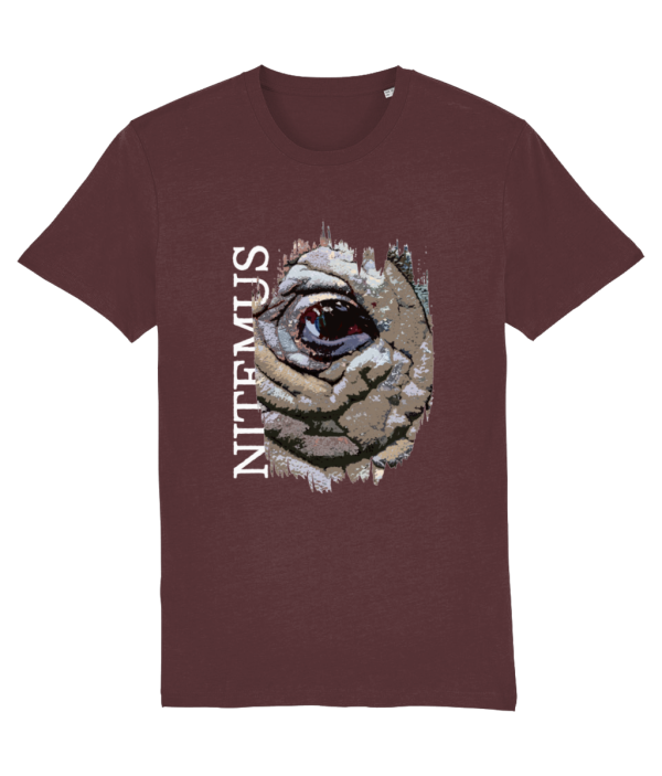 NITEMUS - Unisex T-shirt - Sumatran Rhino – Burgundy – from size 2XS to size 5XL
