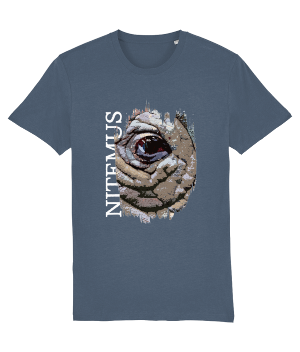 NITEMUS - Unisex T-shirt - Sumatran Rhino – Dark Heather Blue – from size 2XS to size 5XL