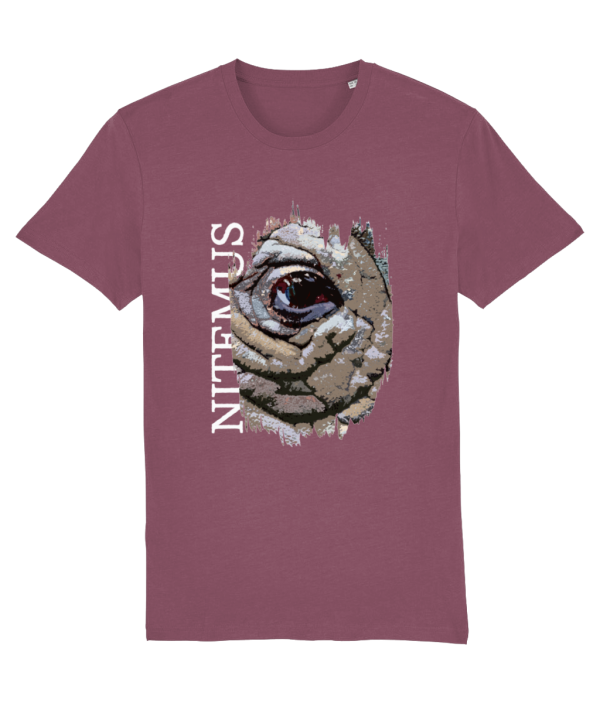 NITEMUS - Unisex T-shirt - Sumatran Rhino – Hibiscus Rose – from size 2XS to size 5XL