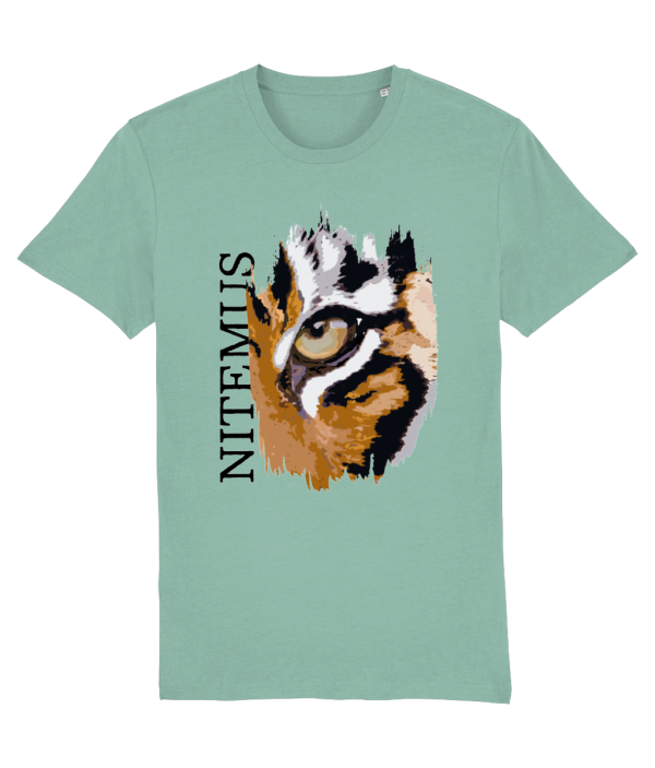 NITEMUS - Unisex T-shirt - Sunda Tiger – Mid Heather Green – from size 2XS to size 5XL