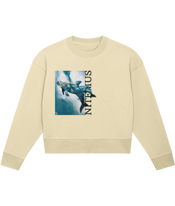 NITEMUS - Woman - Cropped Sweatshirt - Blue Vaquitas - Butter - from size XS to size 2XL