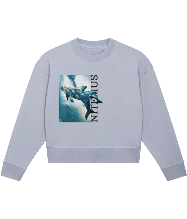 NITEMUS - Woman - Cropped Sweatshirt - Blue Vaquitas - Serene Blue - from size XS to size 2XL