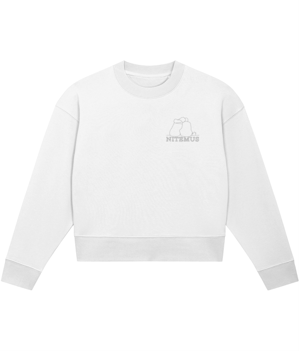 NITEMUS - Woman - Cropped Sweatshirt - You and I - White - from size XS to size 2XL