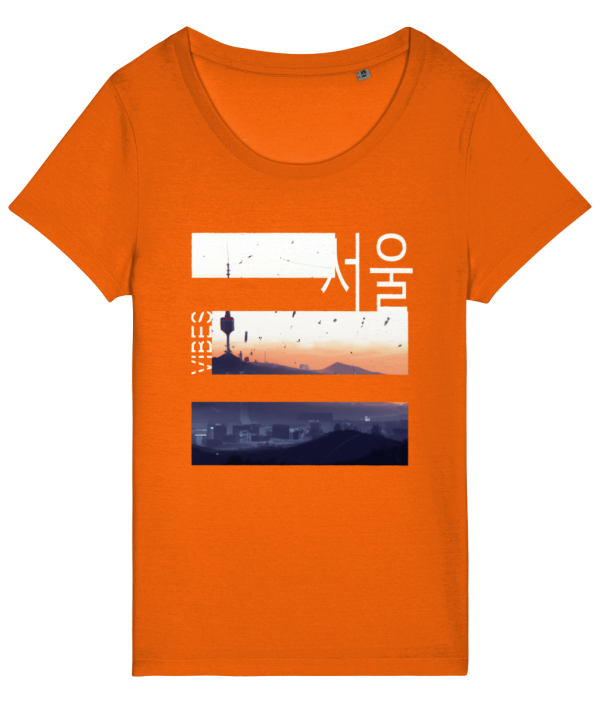 NITEMUS – Woman – T-shirt – #SeoulVibes – Bright Orange - from size XS to size 2XL