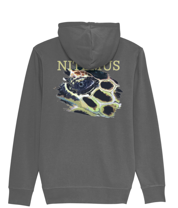NITEMUS – Man – Zipped Hoodie – Hawksbill Sea Turtle – Anthracite - from size XS to size 3XL